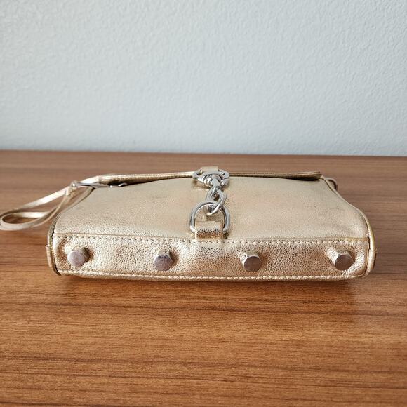 Rebecca Minkoff Mini M.A.C. Metallic Gold Crossbody Bag - Picture 9 of 13